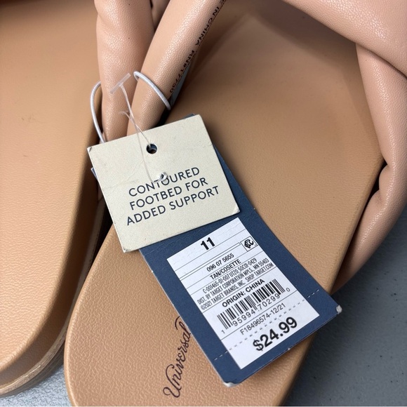 Universal Thread Women's Slip On Slides Sandals Neutral Size 11 NWT Woven - Picture 5 of 7